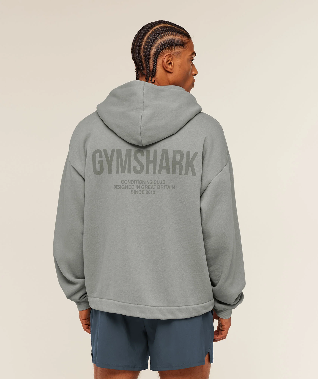 Conditioning Club Washed Zip Through Hoodie Oversized Fit
