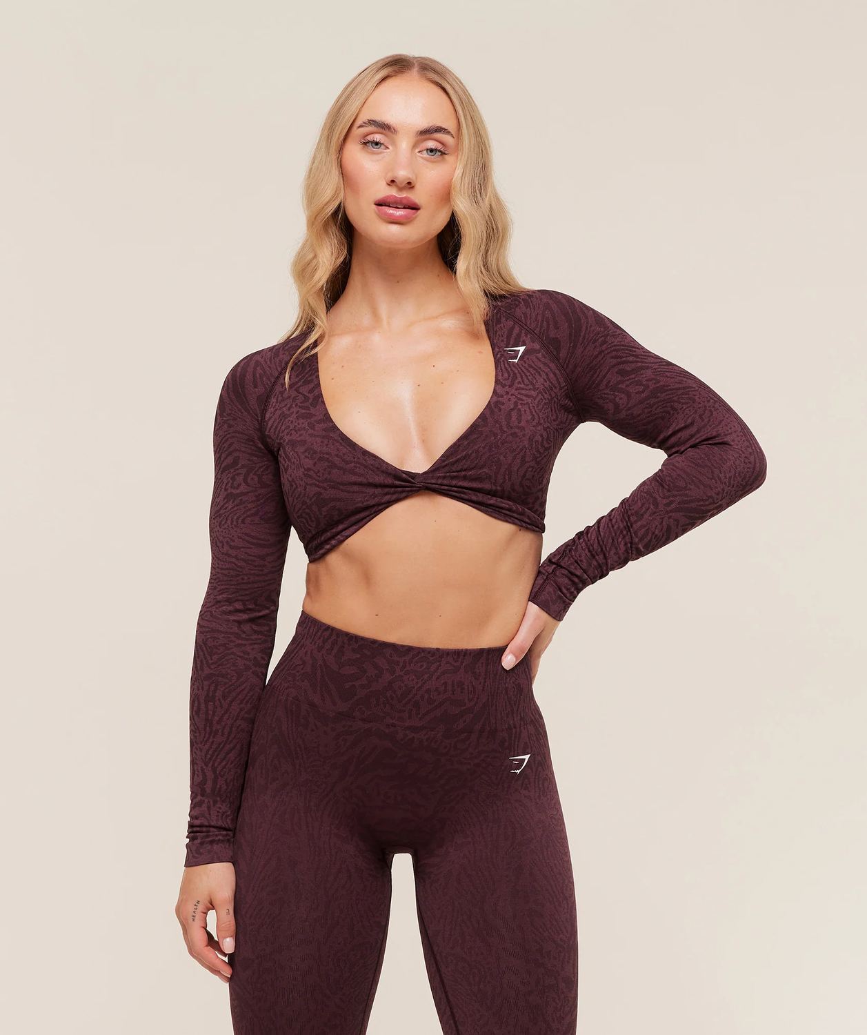 Adapt Animal Long Sleeve Crop Top *Final Sale - Non Returnable*