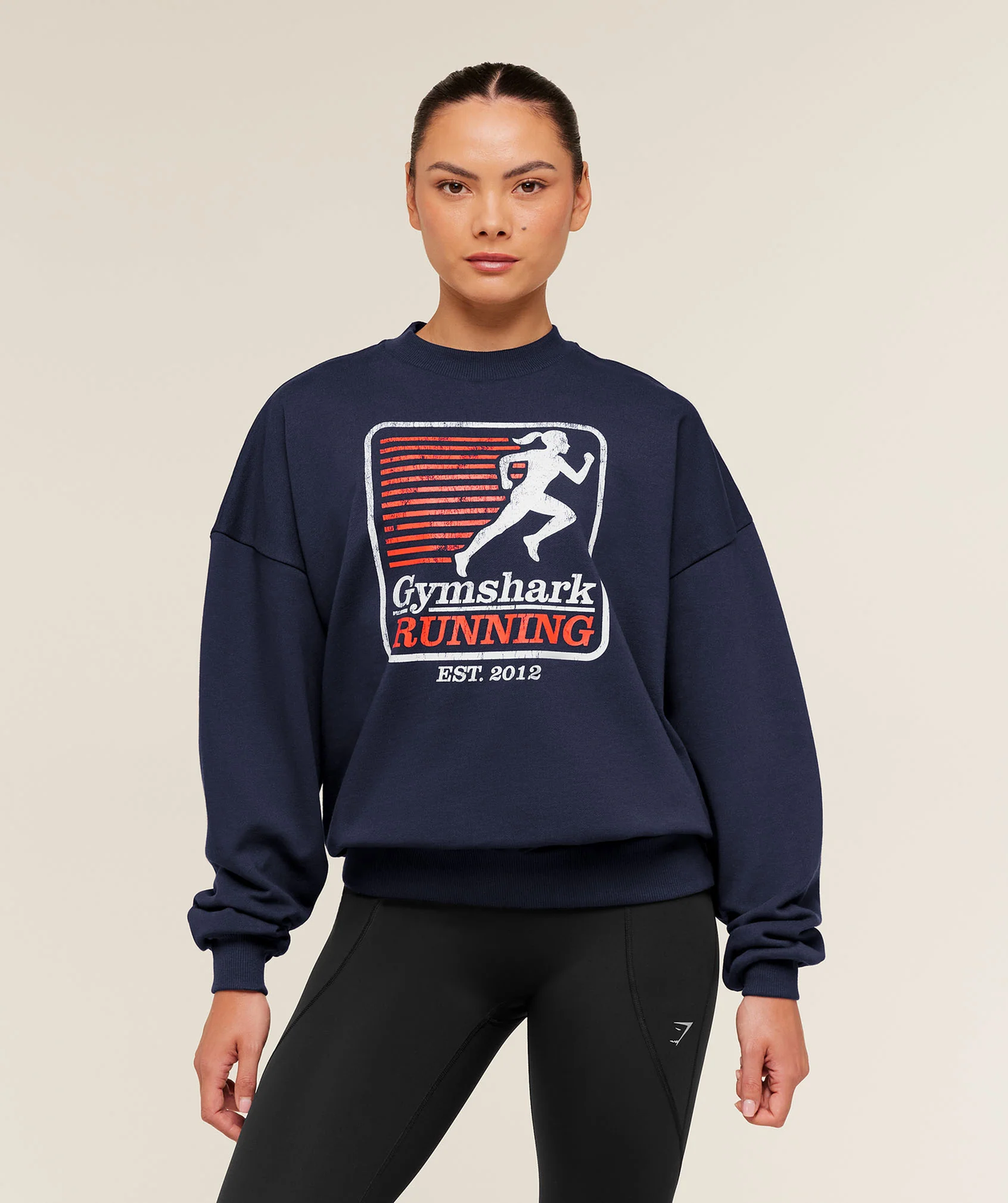 Run Club Graphic Sweatshirt Oversized Fit