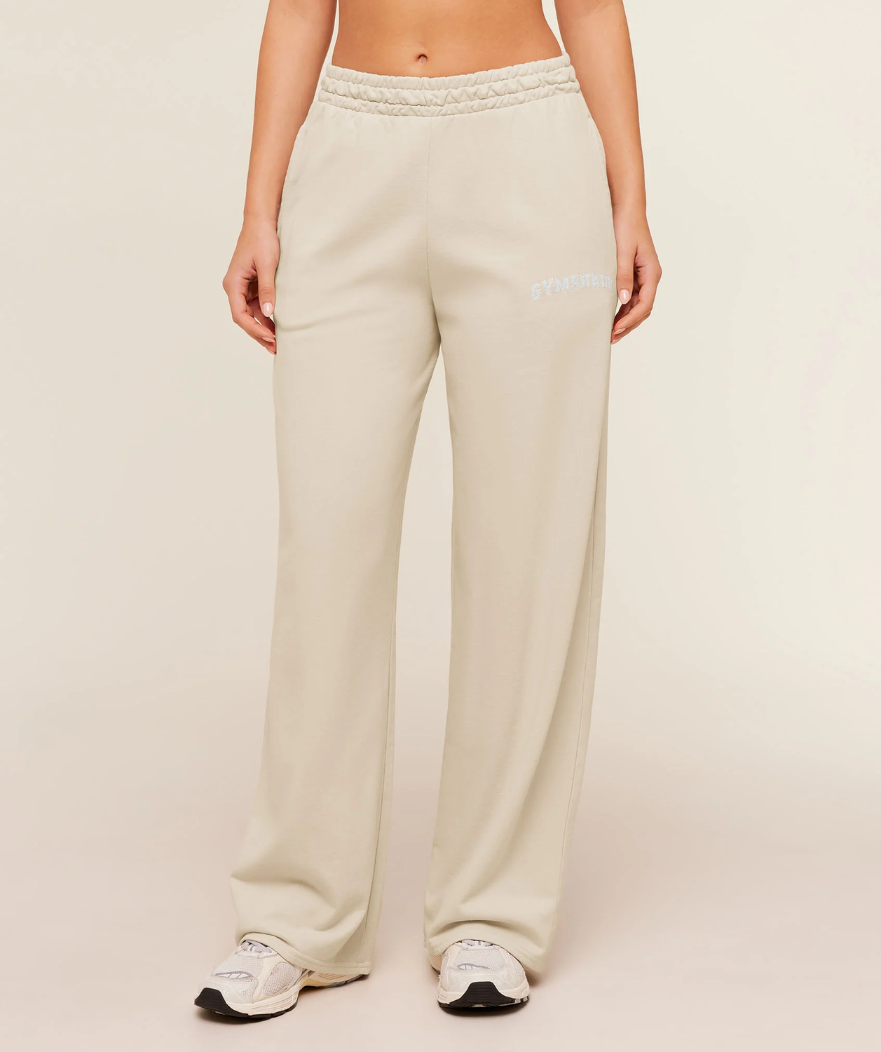 Chainstitch Graphic Wide Leg Joggers Oversized Fit