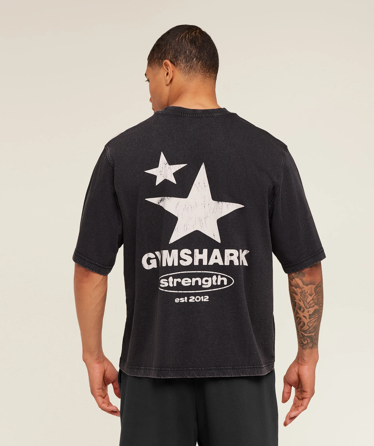 Strength Stars Washed Graphic T-Shirt Oversized Fit