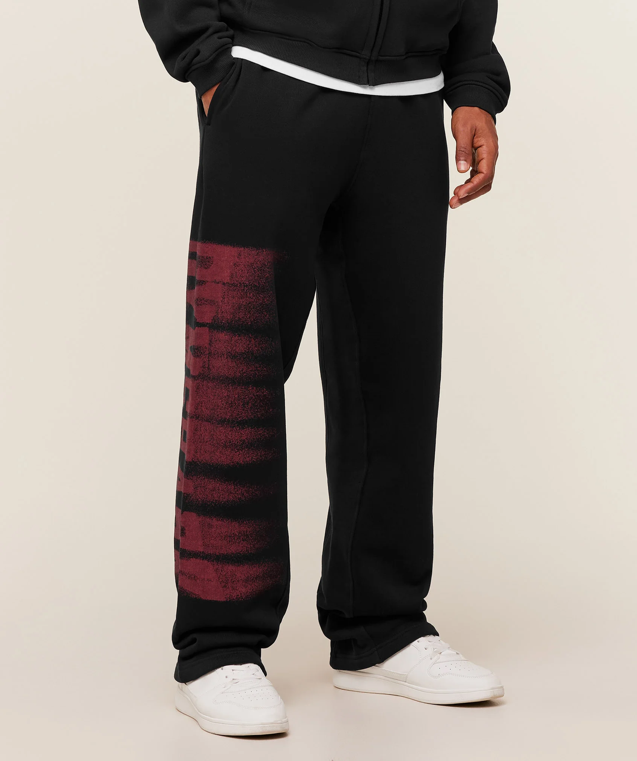 Fade Graphic Straight Leg Pants Oversized Fit