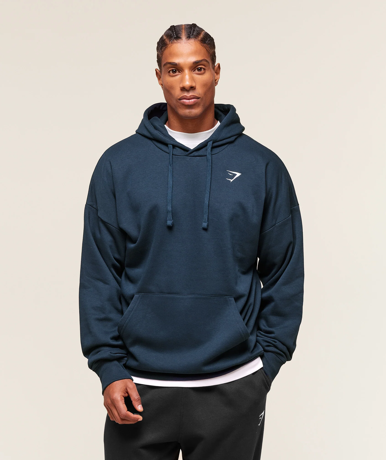 Crest Oversized Hoodie Oversized Fit