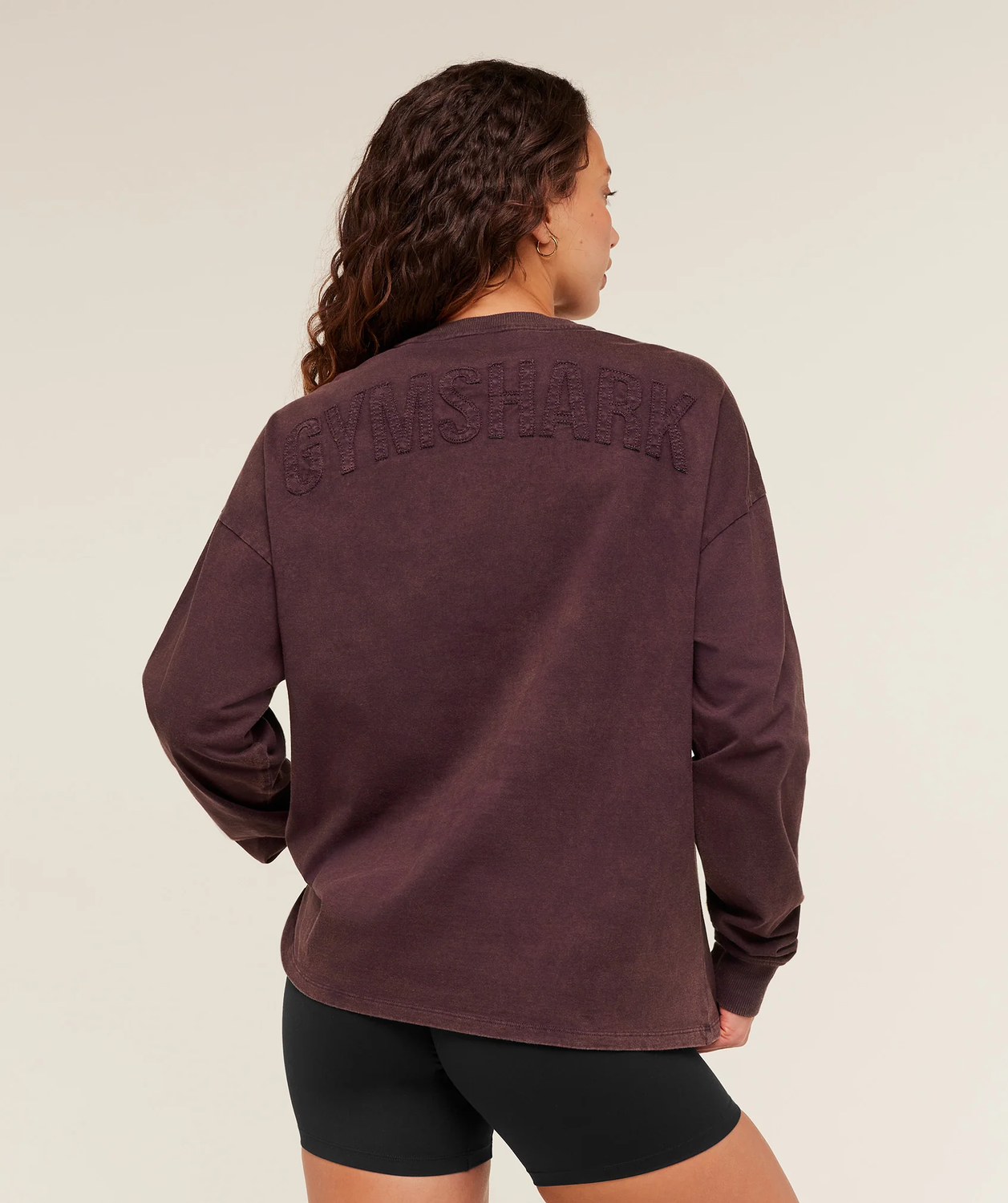 Power Washed Long Sleeve Top Oversized Fit