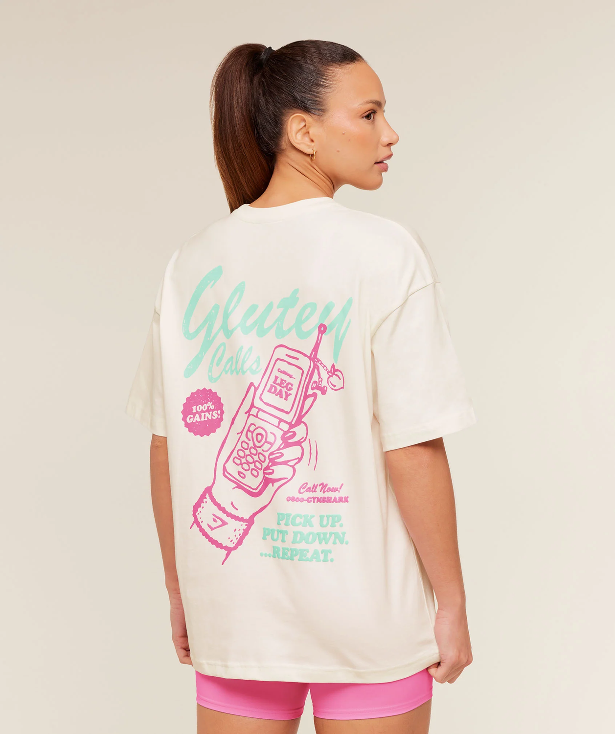 Glutey Calls Graphic T-Shirt Oversized Fit