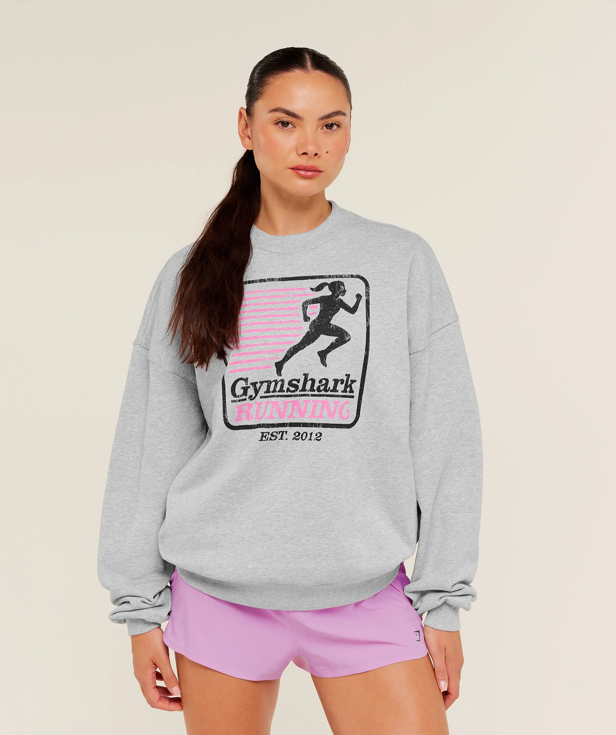 Run Club Graphic Sweatshirt Oversized Fit