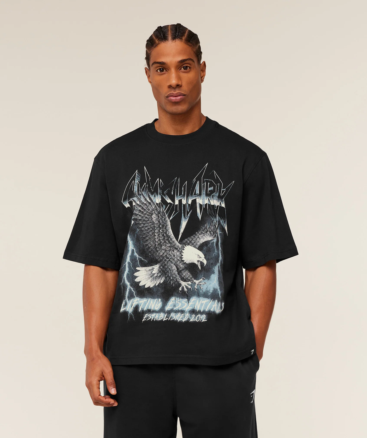Eagle Band Style Graphic T-Shirt Oversized Fit