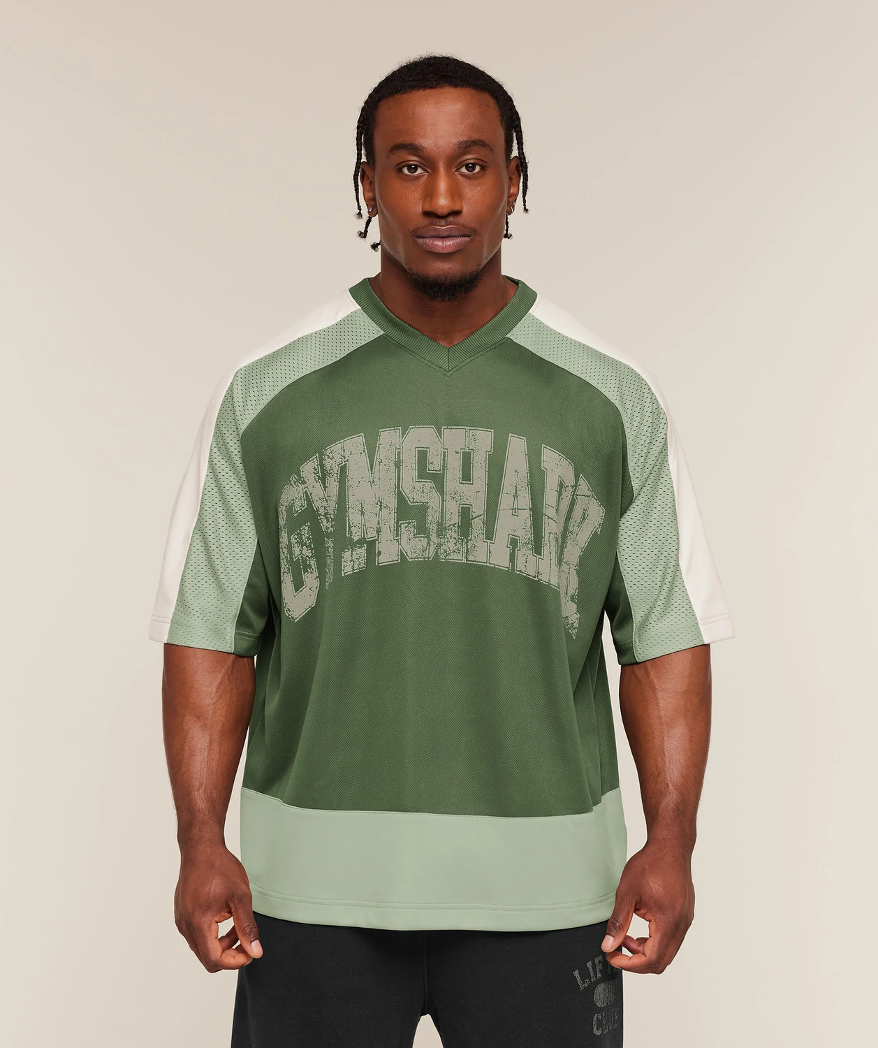 Collective Mesh Wordmark Jersey Oversized Fit
