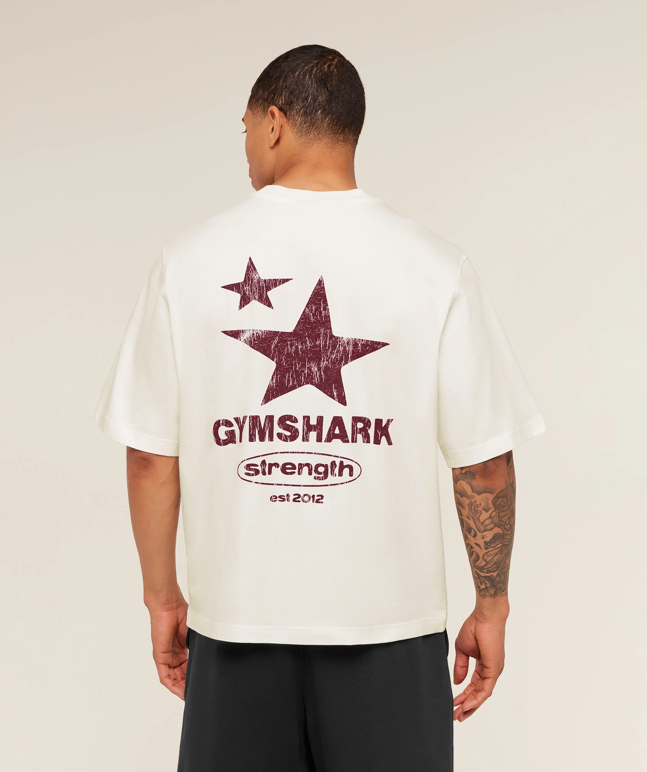 Strength Stars Washed Graphic T-Shirt Oversized Fit