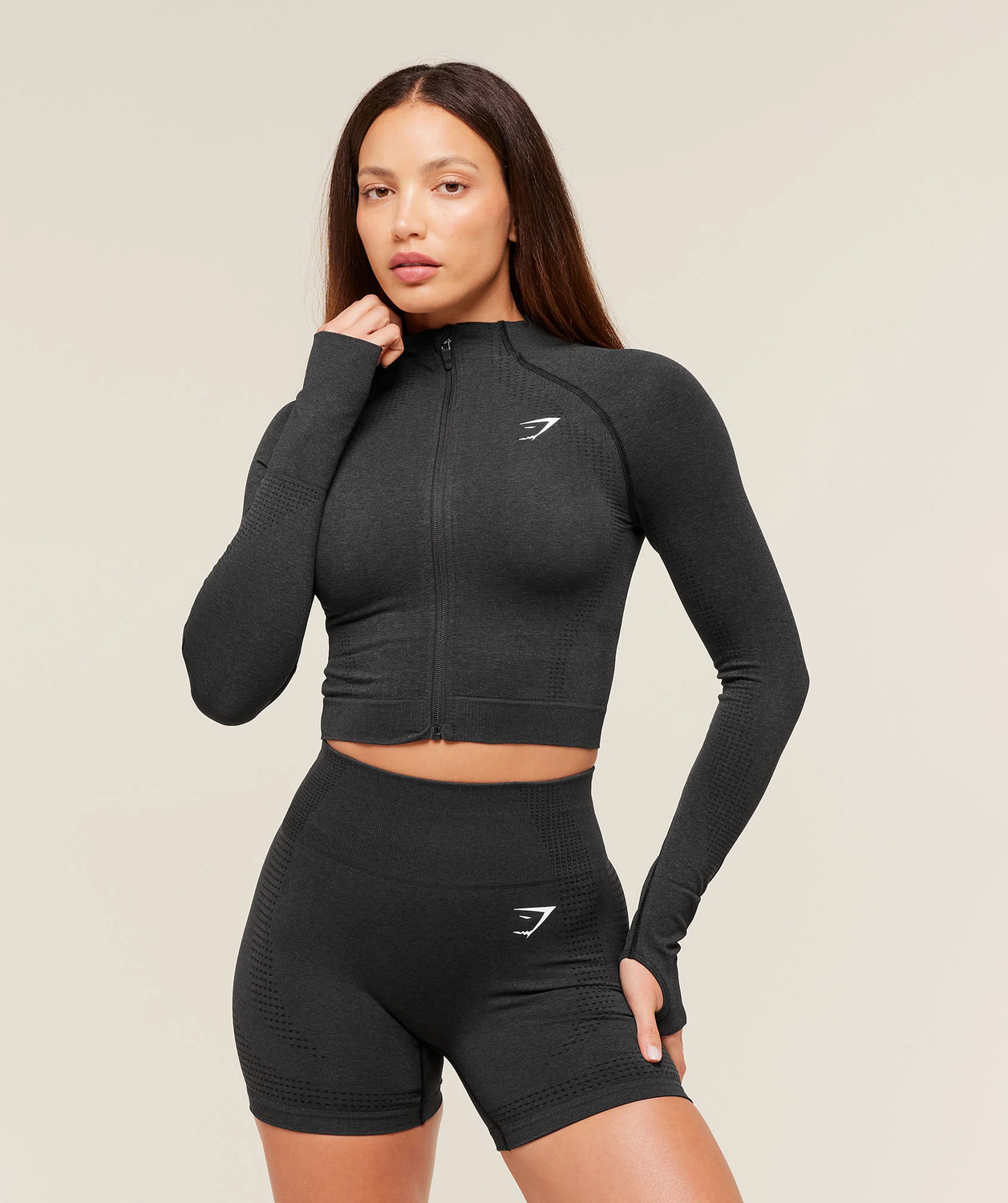 Vital Seamless Midi Zip 2.0 Pullover Compression Fit