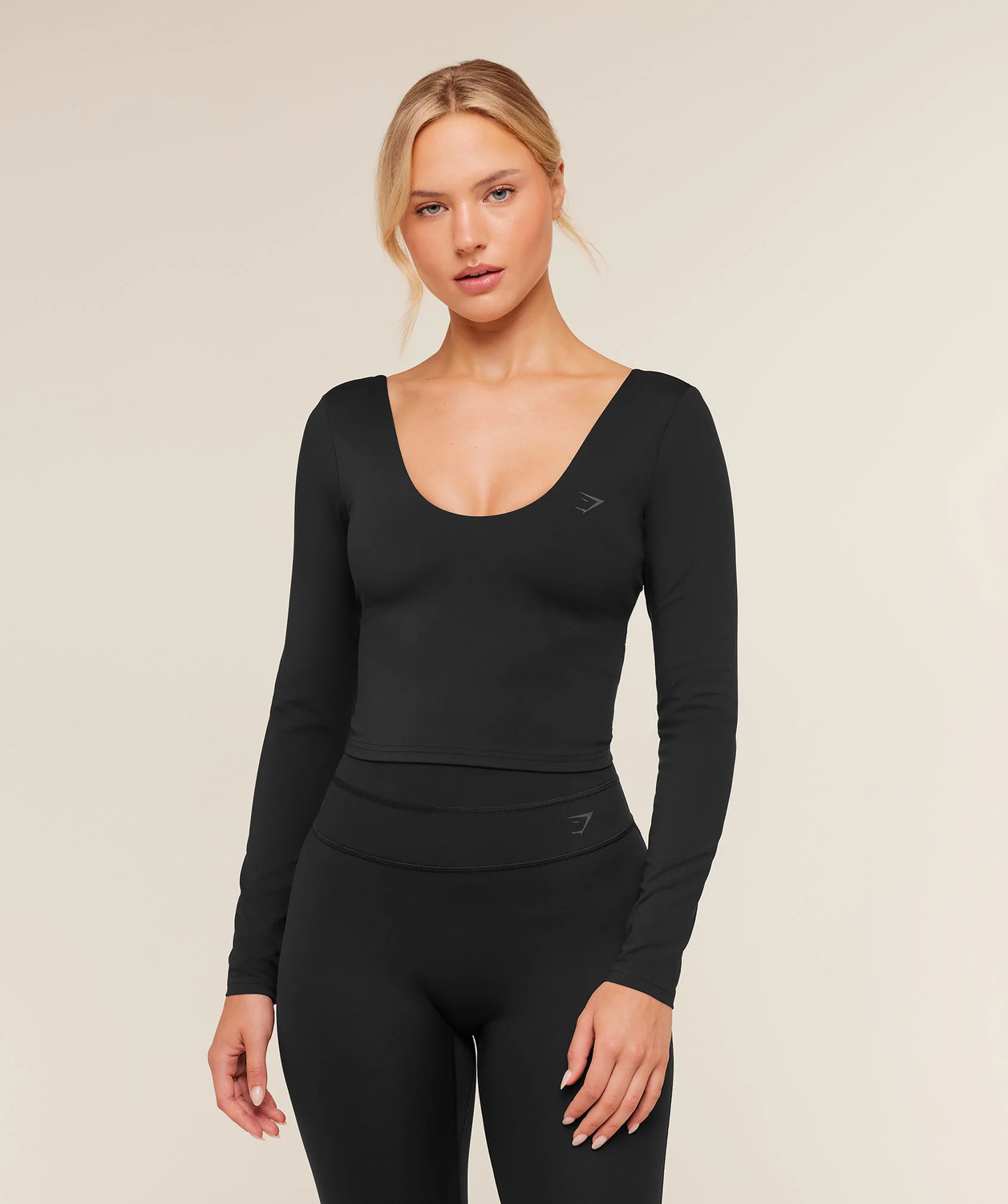 Crossover Back Long Sleeve Top