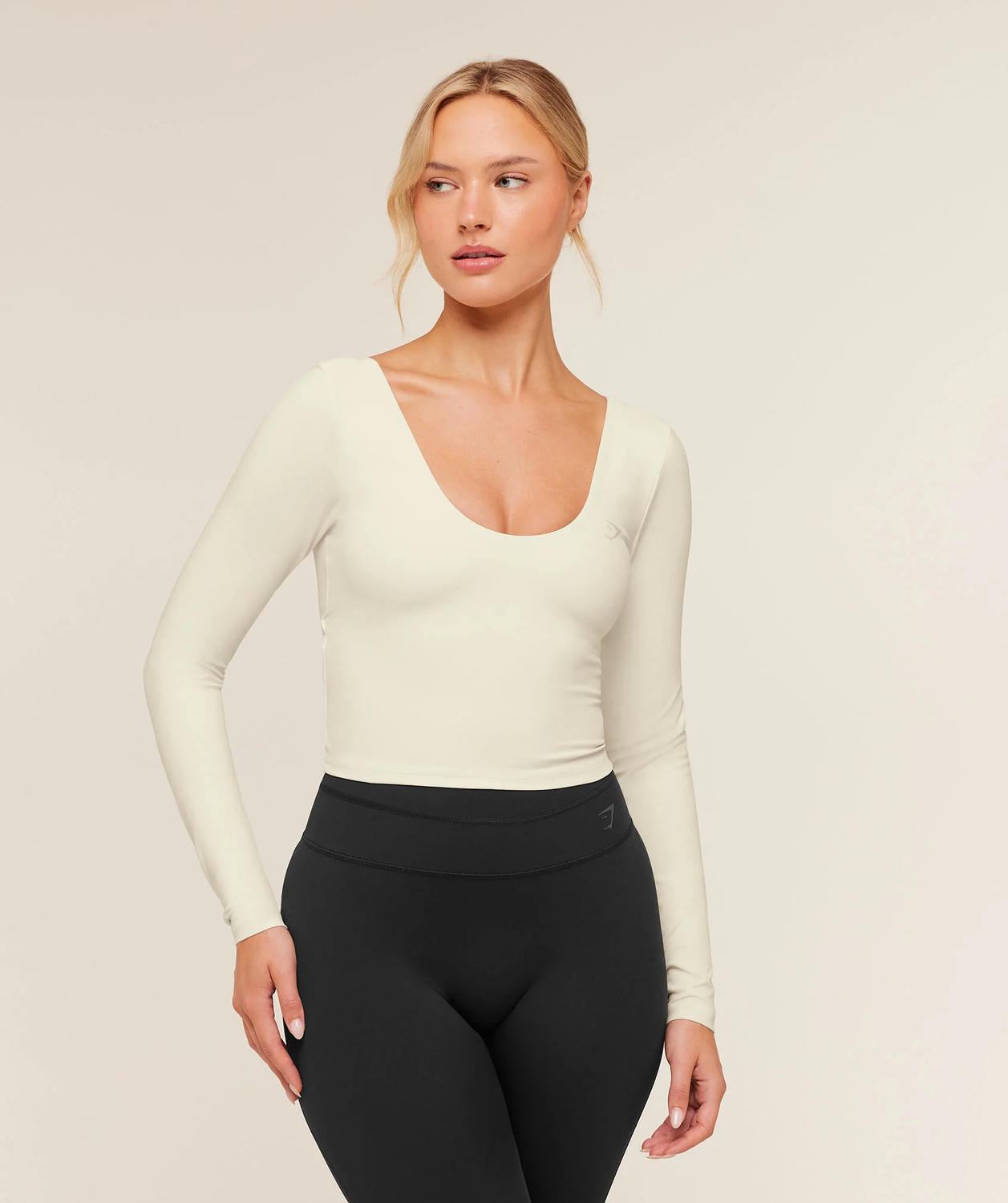 Crossover Back Long Sleeve Top