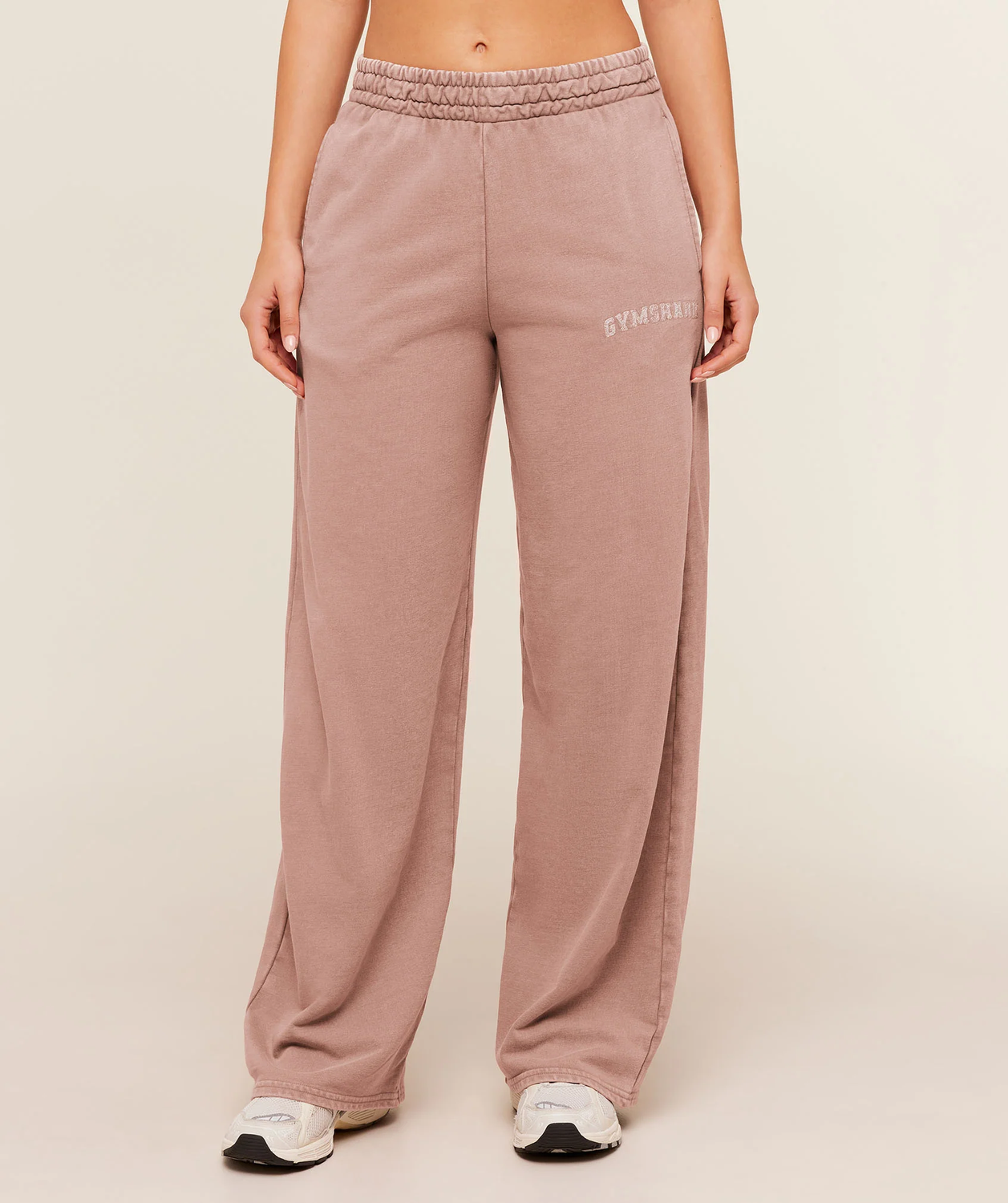 Chainstitch Graphic Wide Leg Joggers Oversized Fit