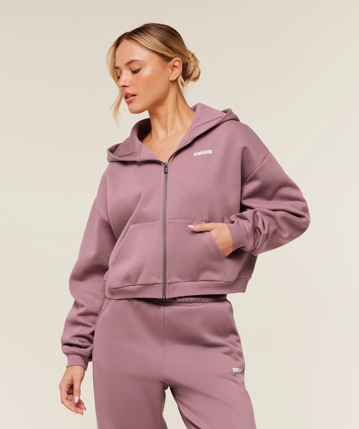 Cosy Luxe Zip Through Hoodie Oversized Fit