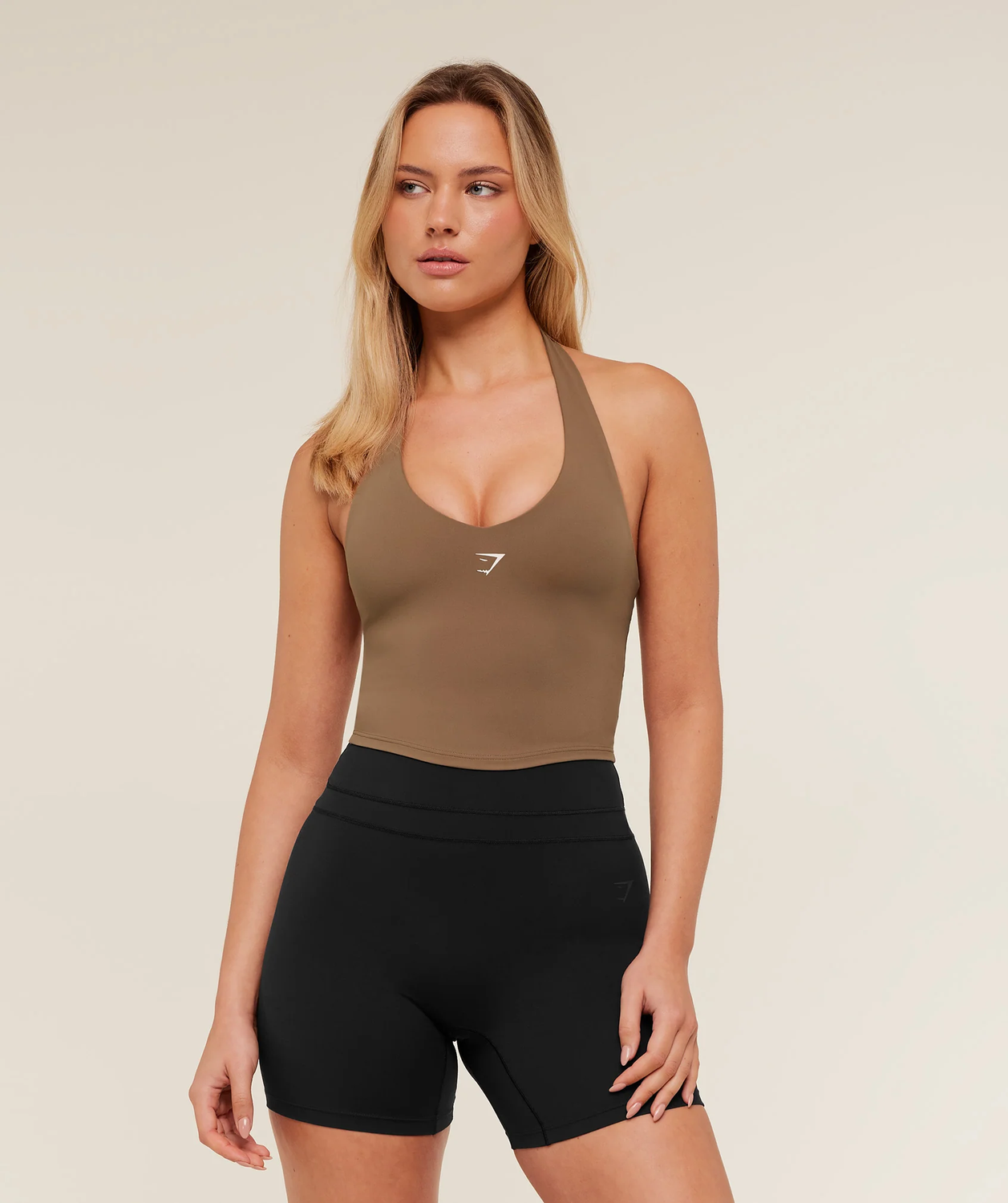 Halter Neck Cami With Shelf