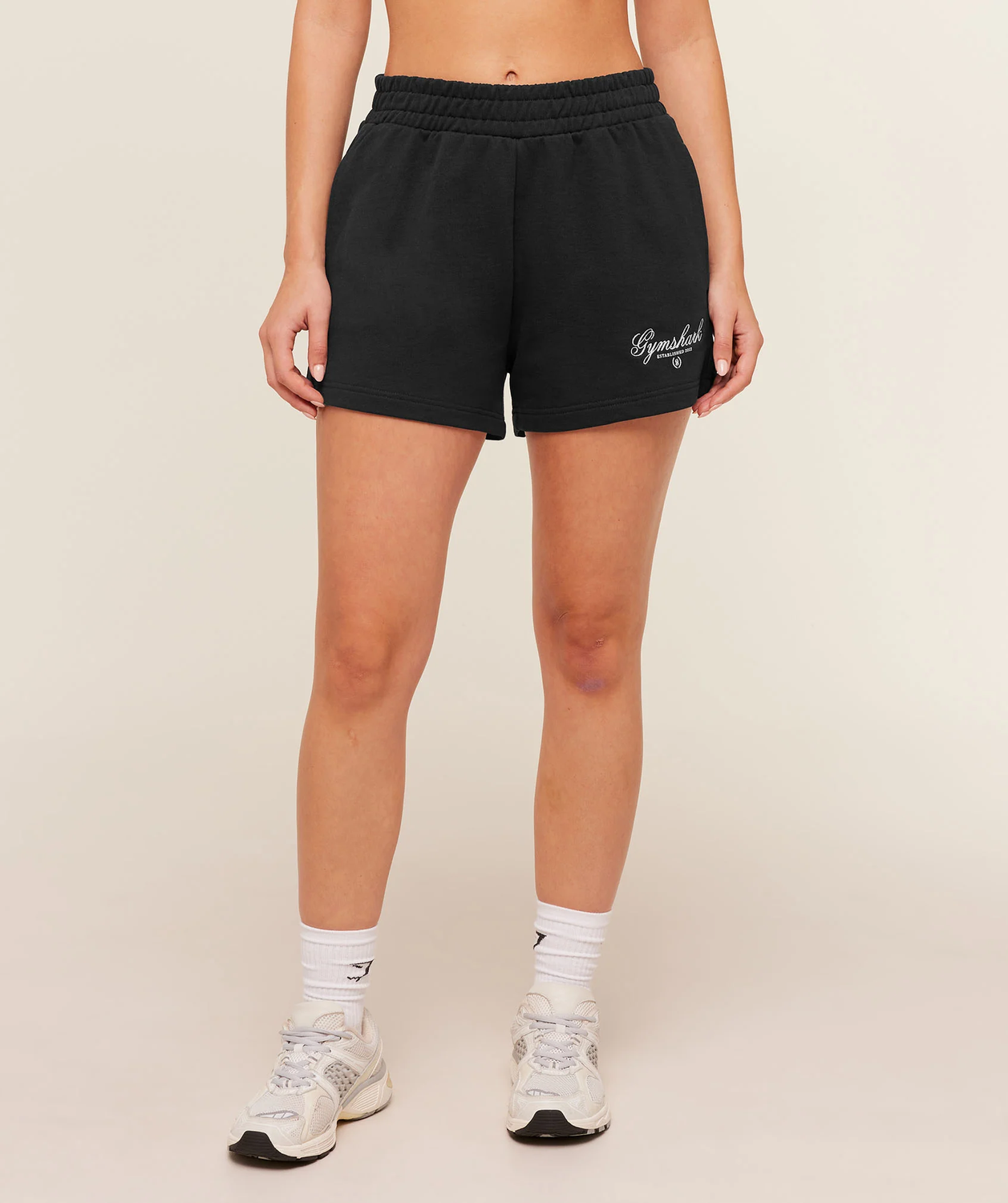 Script Embroidery Shorts Oversized Fit