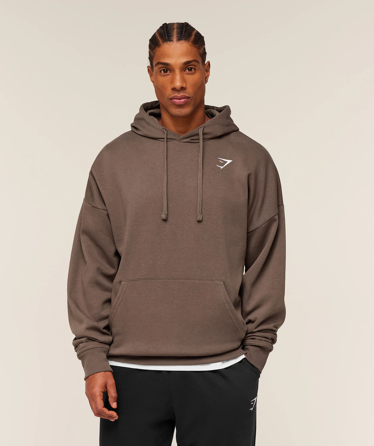 Crest Oversized Hoodie Oversized Fit