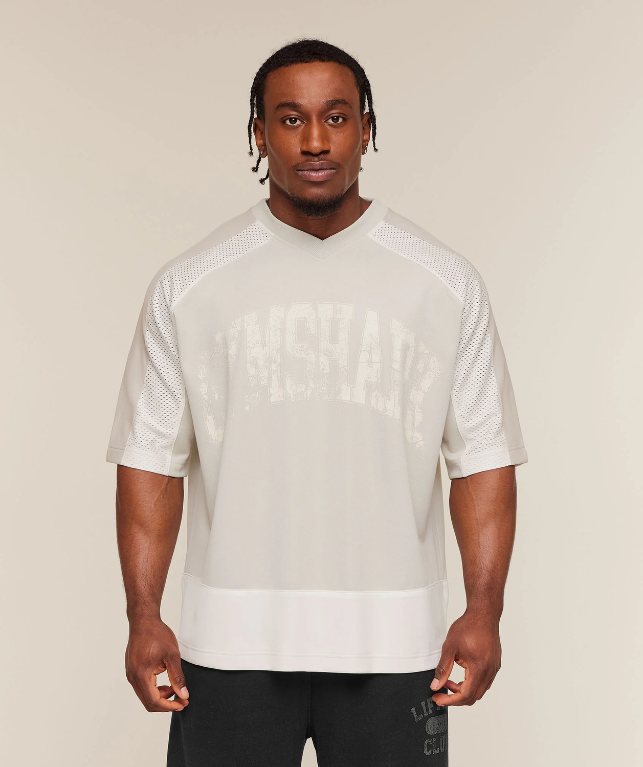 Collective Mesh Wordmark Jersey Oversized Fit