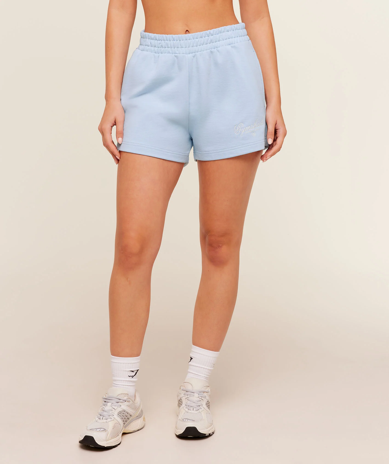 Script Embroidery Shorts Oversized Fit