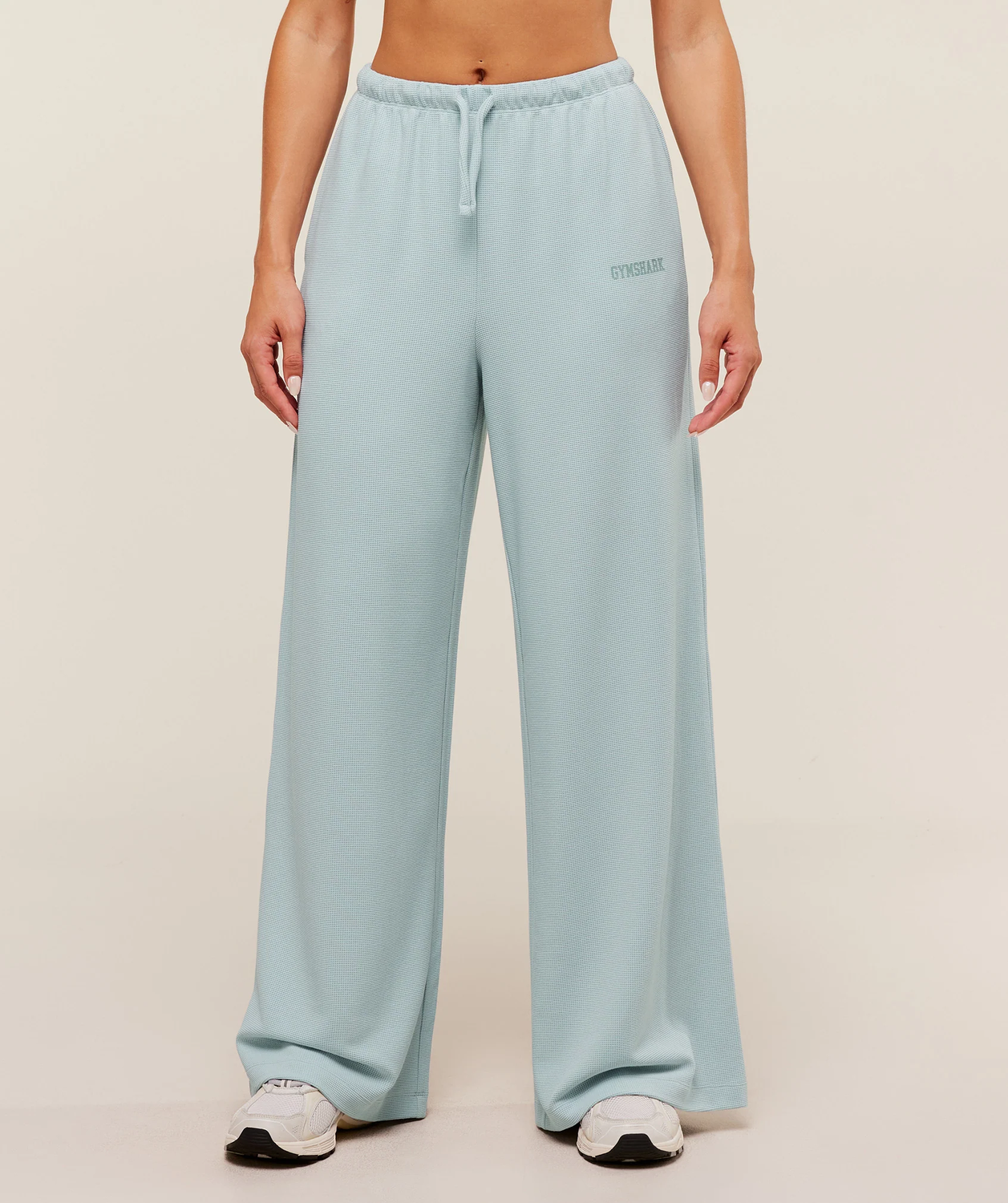Waffle Wide Leg Pants Oversized Fit