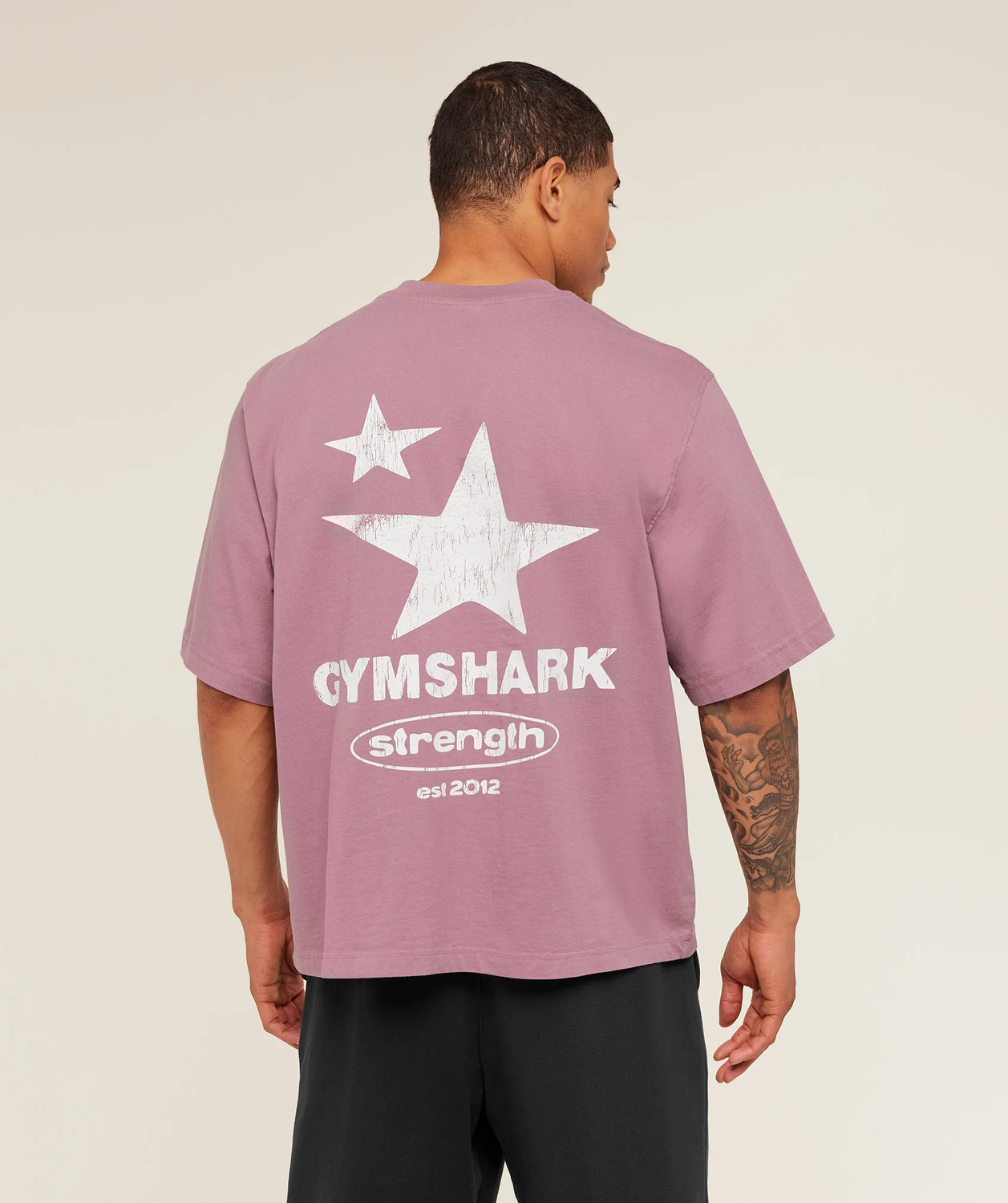 Strength Stars Washed Graphic T-Shirt Oversized Fit
