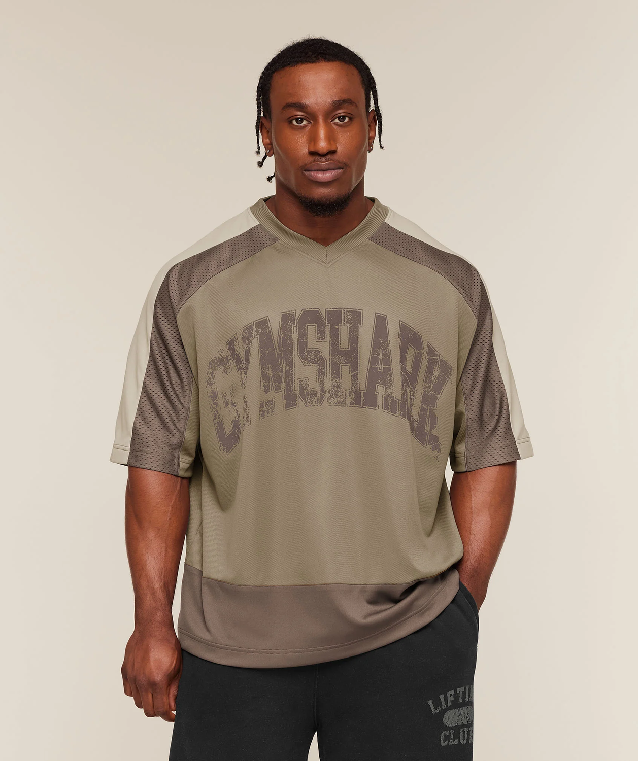 Collective Mesh Wordmark Jersey Oversized Fit
