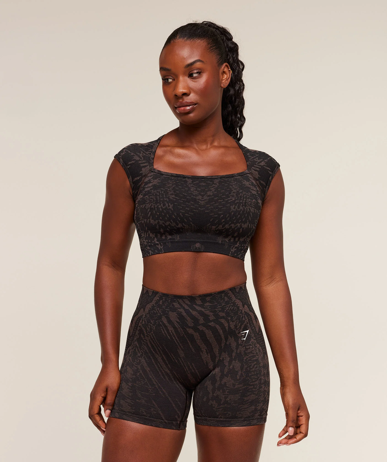 Adapt Houndstooth Midi Top