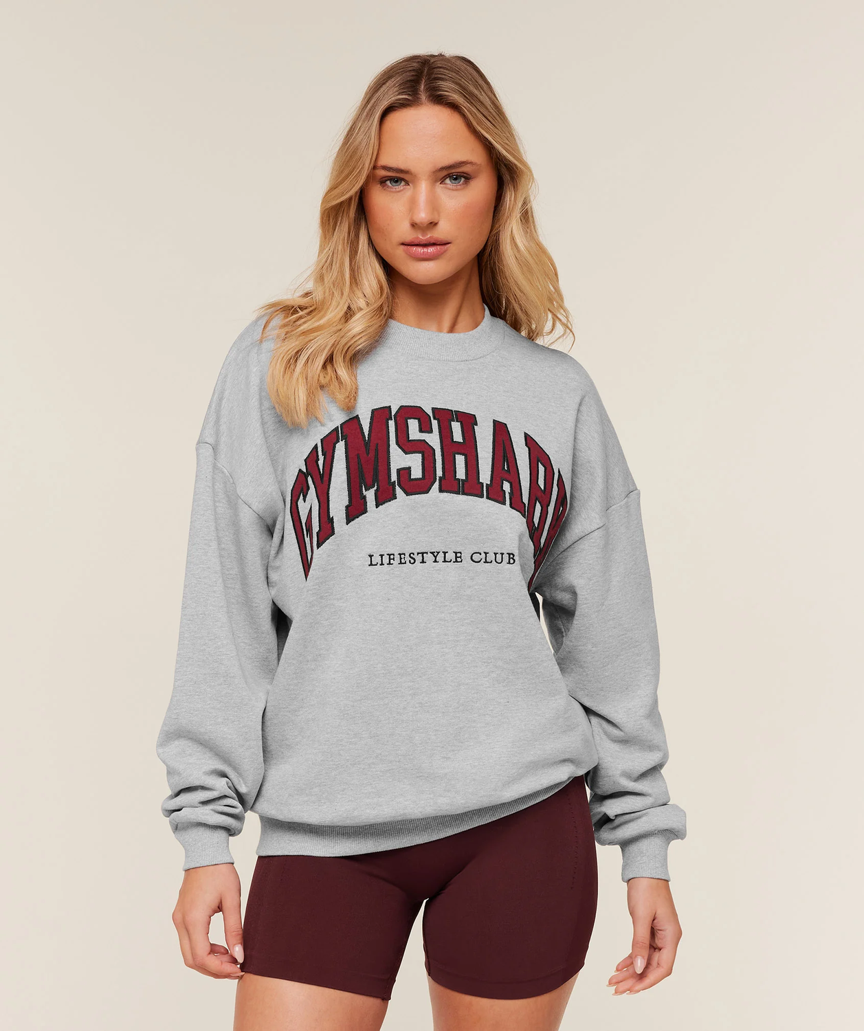Collegiate Graphic Crew Neck Pullover Oversized Fit